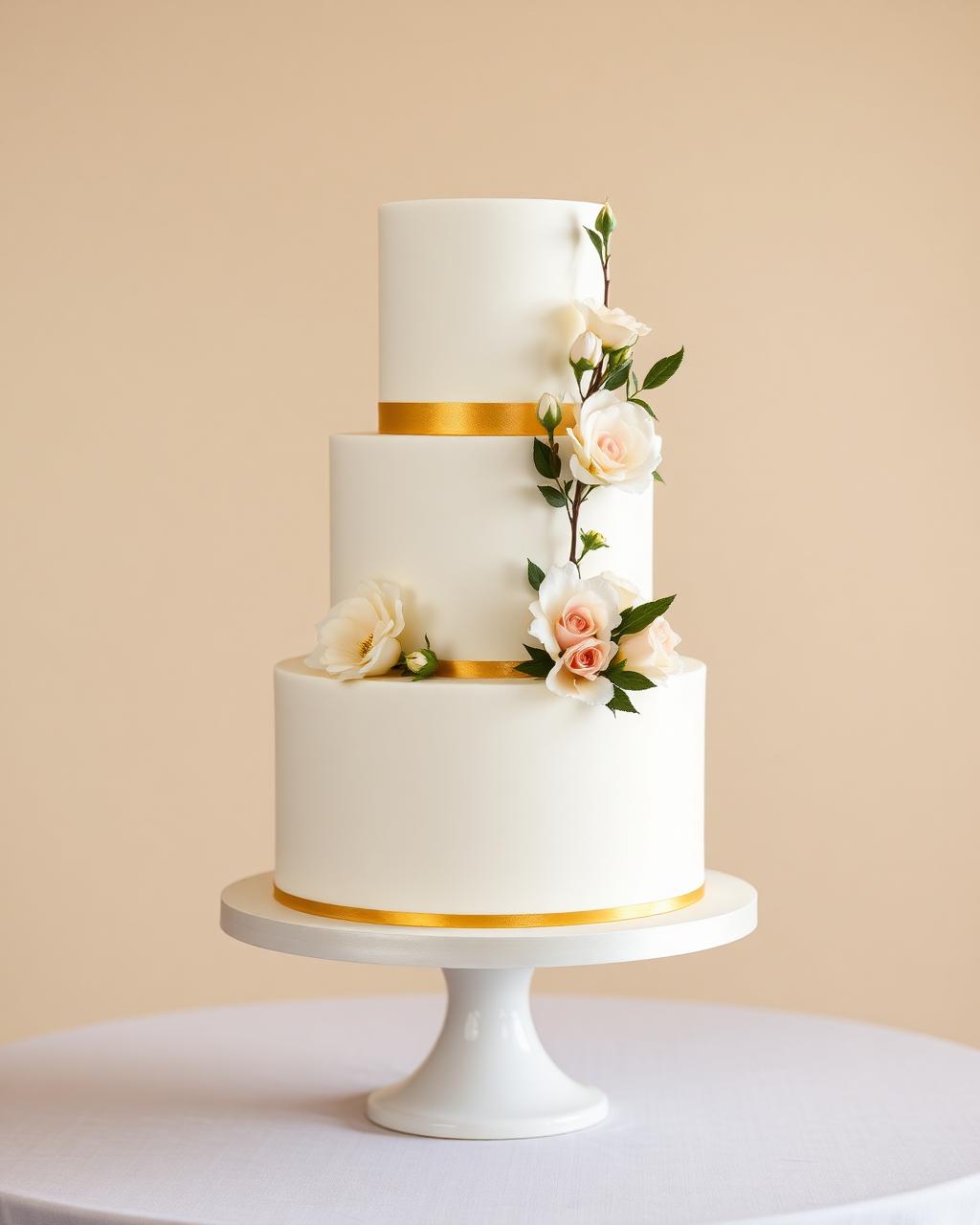 Three tier wedding cake